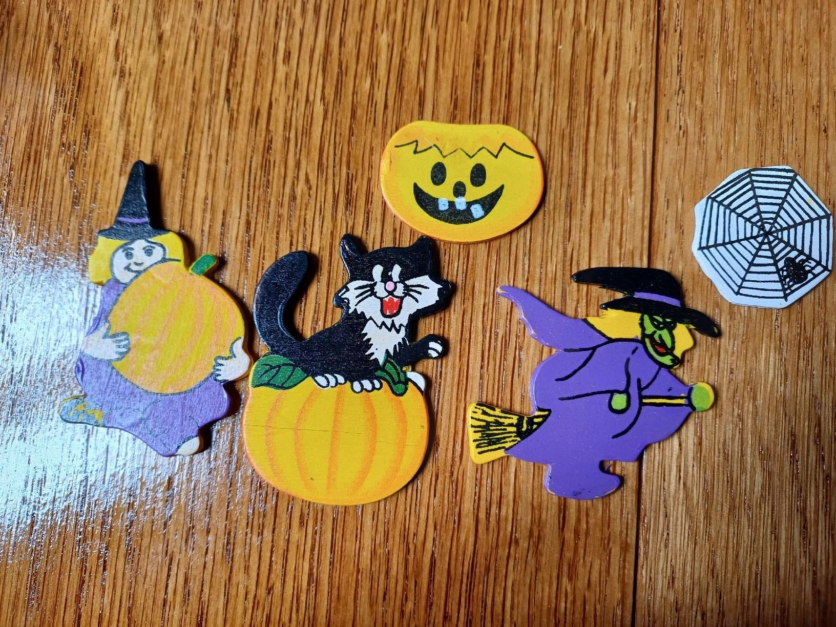 Alle Dekorationen: 39 Holzteile zu Halloween – Neu (gemäss Beschreibung) aus Gächliwil von lesidees 3