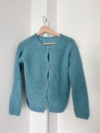 Cardigan SUD Express moehair alpaca blue size S