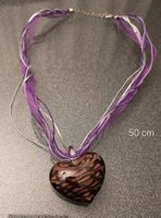Halskette mit Herz Anhänger aus Glas