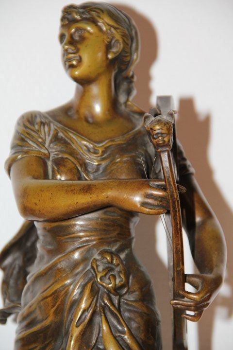 Sculture & Statue: Antique sculpture en bronze signe . – Usato da Praz (Vully) venduto da pikuluka1 4
