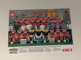 Mannschaftskarte 1. FCK Kaiserslautern mit Sforza. Ex Basel