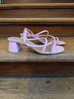 Sandaletten pink Riemchen Absatz Grösse 42 neuwertig