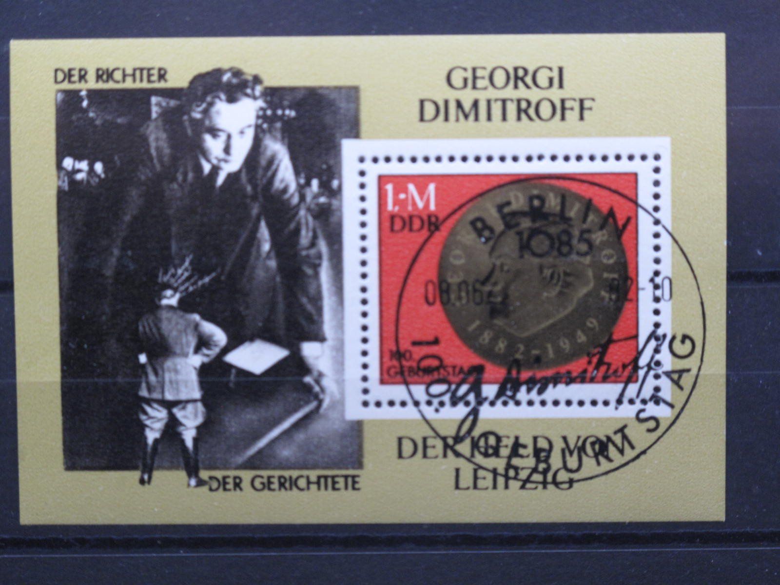 Tutti i francobolli: DDR 1982 Geburtstag Dimitrow Block 68 gest. – Usato da Wil SG venduto da fva01