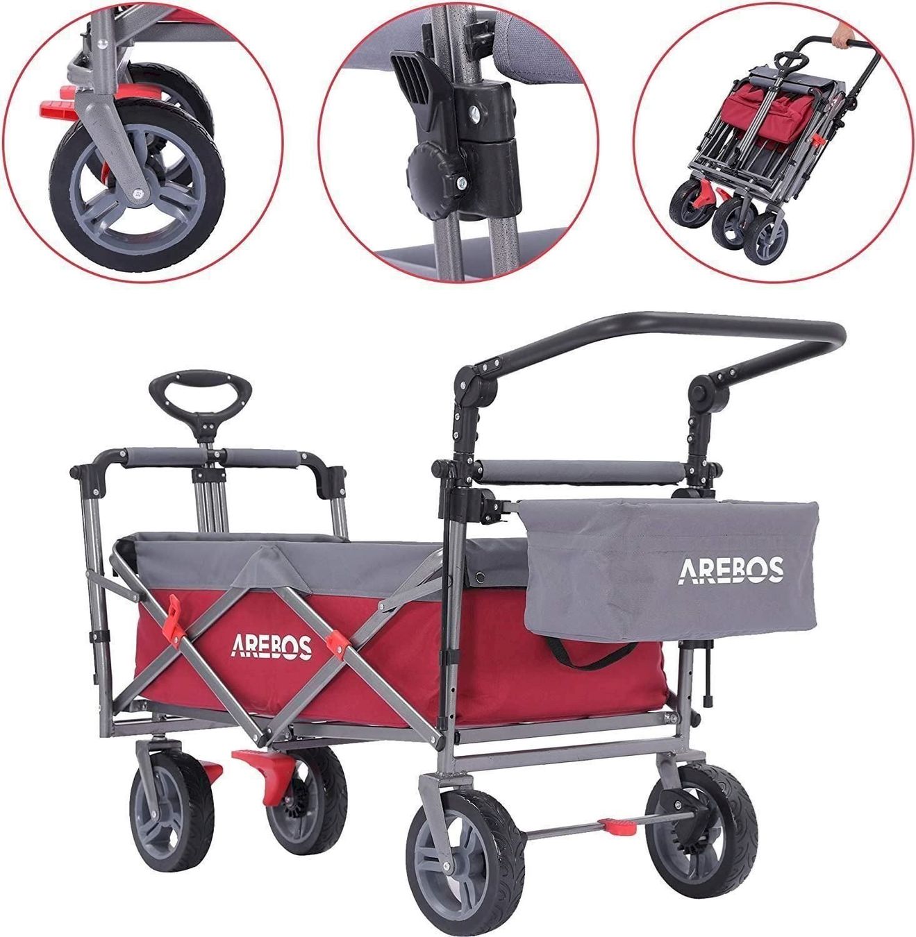 Giocattoli: Bollerwagen faltbar mit Dach rot – Nuovo e nell'imballaggio originale da Bottighofen venduto da zaap 4
