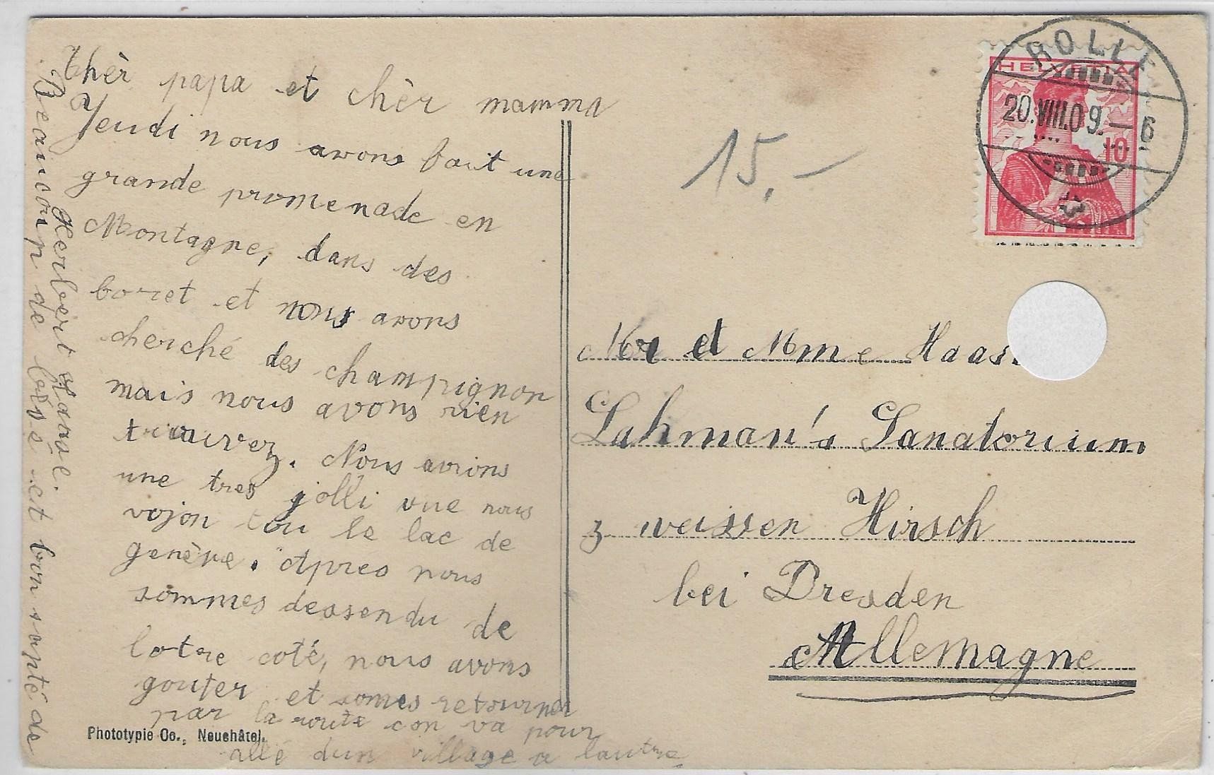 Cartoline postali: Signal de Bougy - Le Pavillon - animee – Usato da Ettingen venduto da Kartenplanet 1