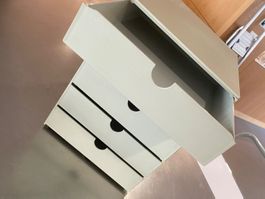 Schubladen-Ablagesystem 4 Fächer beige guter Zustand