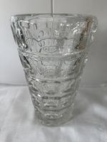 Glasvase, Blumenvase, (Linsenvase)dickes Glas, Vintage