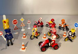 Playmobil Kinder Velos, Motorräder, Gokart, Polizist, Signal