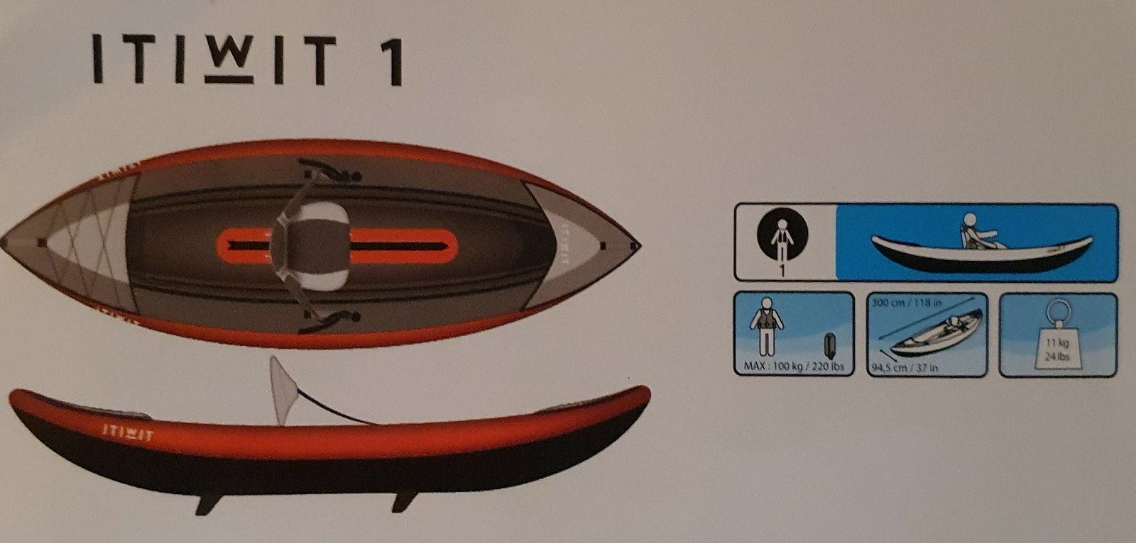 Decathlon Barche: Kajak ITIWIT 1 Decathlon – Nuovo (secondo la descrizione) da Burgdorf venduto da Hugob4 4