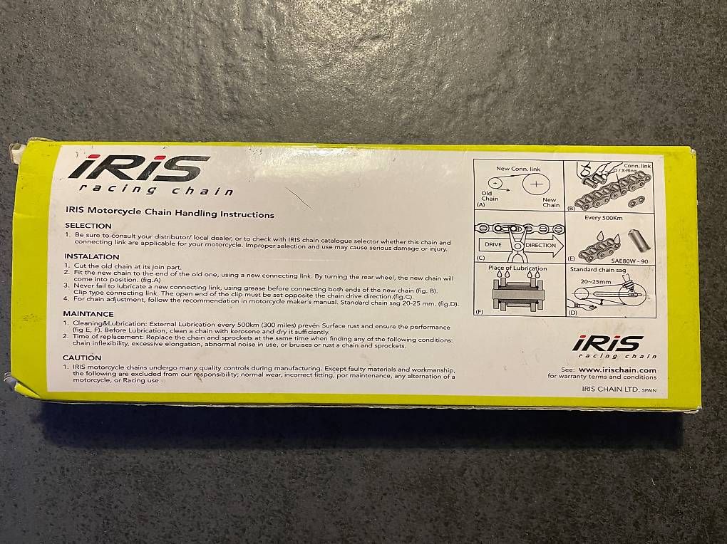 Tutti i ricambio per moto: Chaine de transmission IRIS renforcée 420 gold – Nuovo e nell'imballaggio originale da Siviriez venduto da alaindumas 1