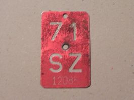 Velo Rad Velonummer Nummer Nr. 1971 SZ 71 Schwyz Geschenk