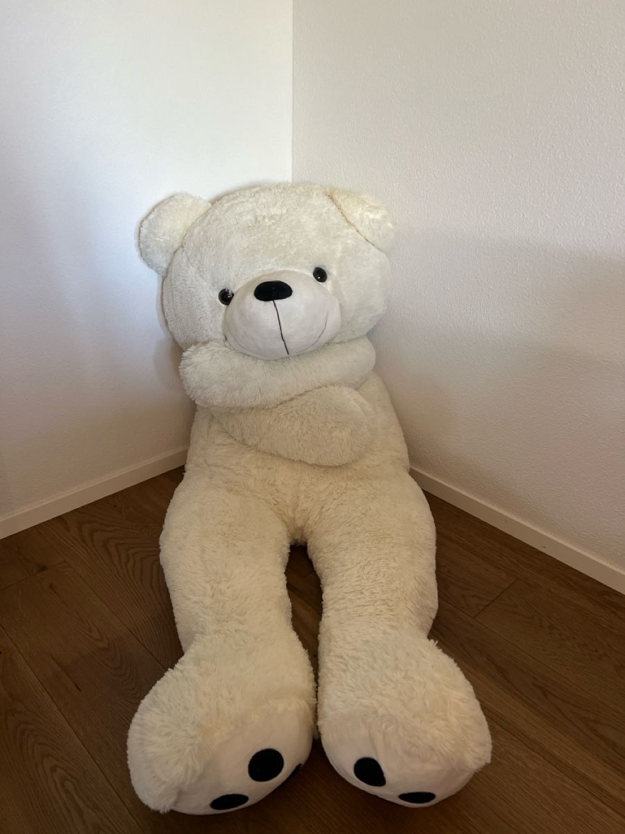Spielzeuge: 145cm grosser Teddybär weiss – Neu und originalverpackt aus Gelfingen von Diana_Tall