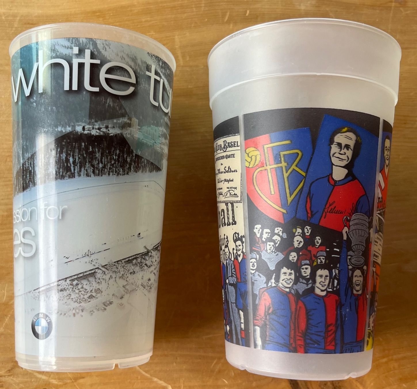 Recipients et similaires: White Turf St. Moritz + FC Basel -- 2 Trinkbecher – D'occasion à Muttenz par Golden_Times