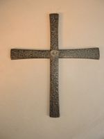 Bronze Kreuz zum Hängen mit Kristall