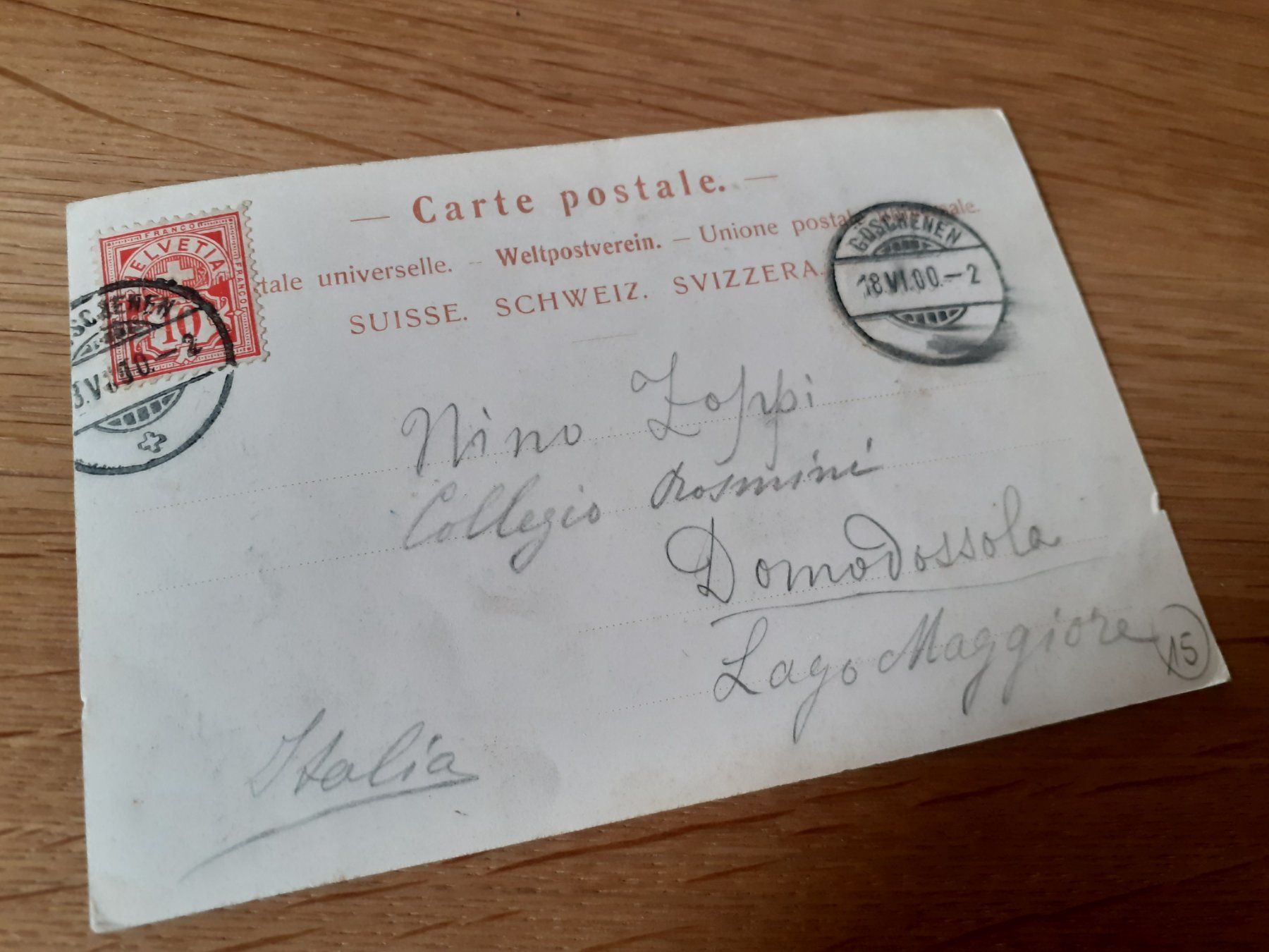 Cartoline postali: GOTTHARD BAHN - GOESCHENEN - 1900 – Usato da Winterthur venduto da Ornyx7 1