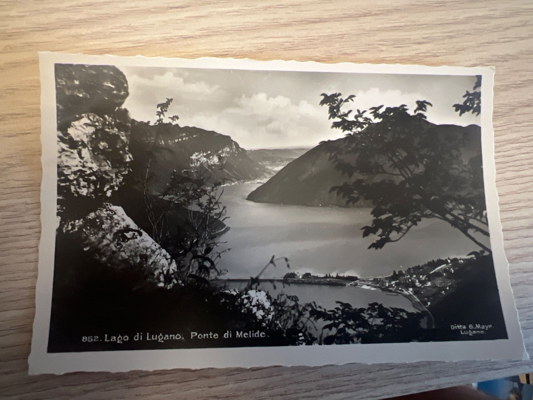 Cartoline postali: Lago Lugano Ponte Melide – Usato da Prosito venduto da Danielehh