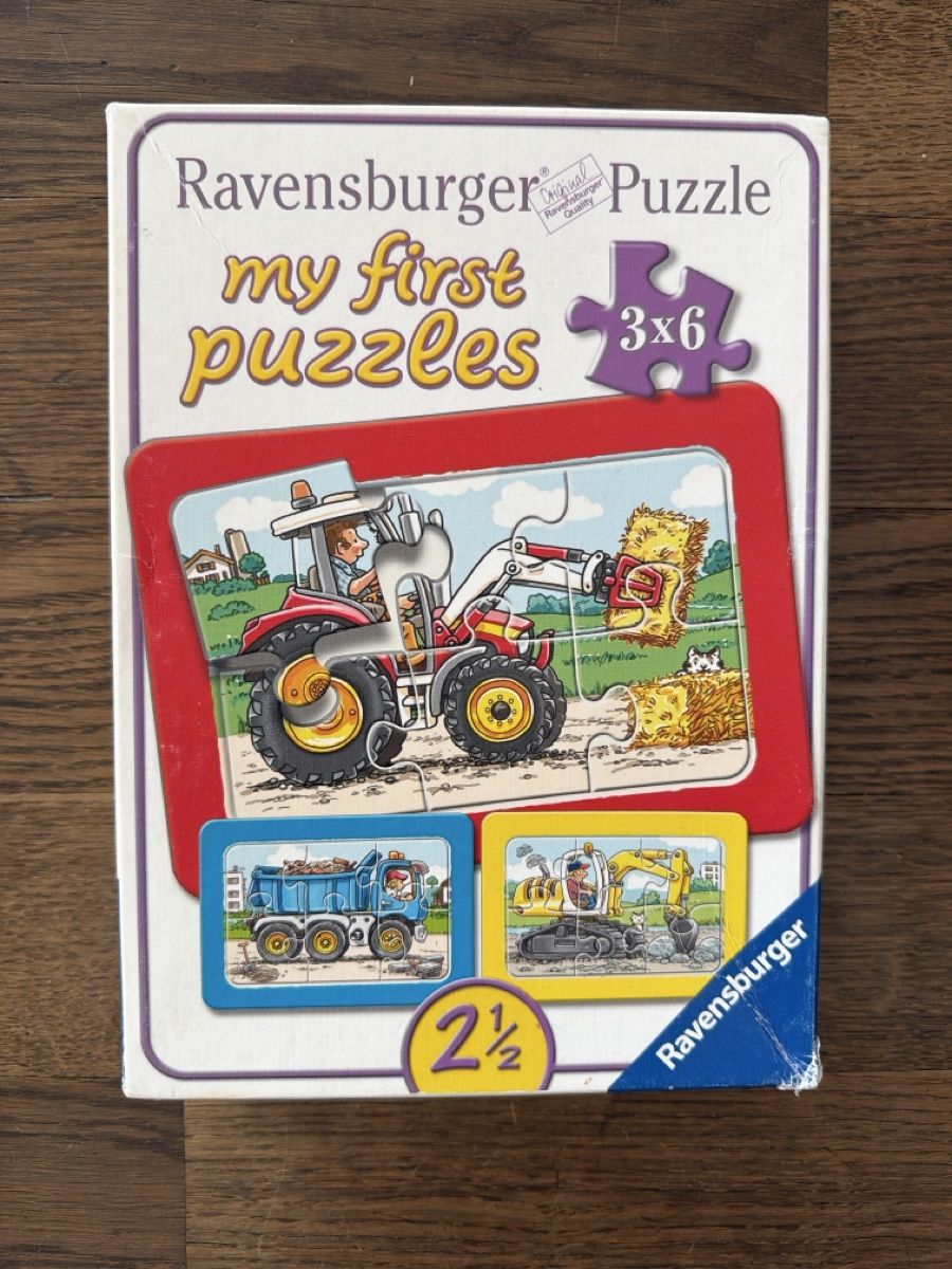Ravensburger Puzzle: My First Puzzles 3x6 Teile Baustellen – Usato da Zürich venduto da car_6g7b