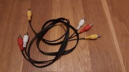 RCA Kabel Gelb, Rot, Weiss, male auf male 1 Meter
