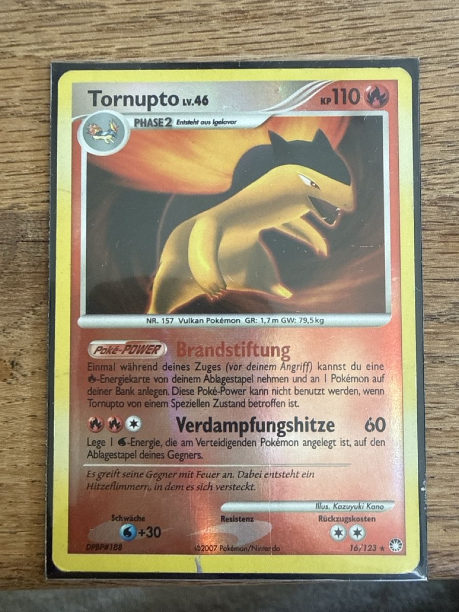 Cartoline: Pokemon Karte Tornupto  – Usato da Rorschacherberg venduto da Vhl1994