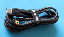 Hochleistung-Ladekabel C-Type zu 5,5x2,5 Stecker