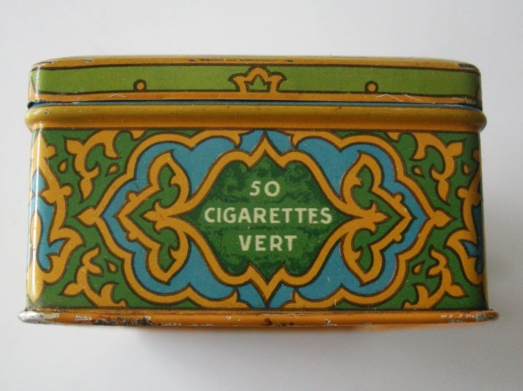 Barattoli: antike seltene Blechdose Turmac Vert 50 Cigarettes – Usato da Luzern venduto da chf_zvb8 2