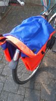 Fahrradtasche Gepäckträgertasche orange/blau
