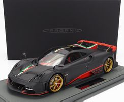 PAGANI - IMOLA 2020 - CON VETRINA CARBON Black 1/18 BBR NEU