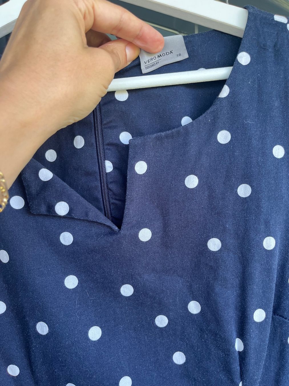 Robes: Baumwolle Kleid blau mit Pünkten M – D'occasion à Zürich par maral787 1