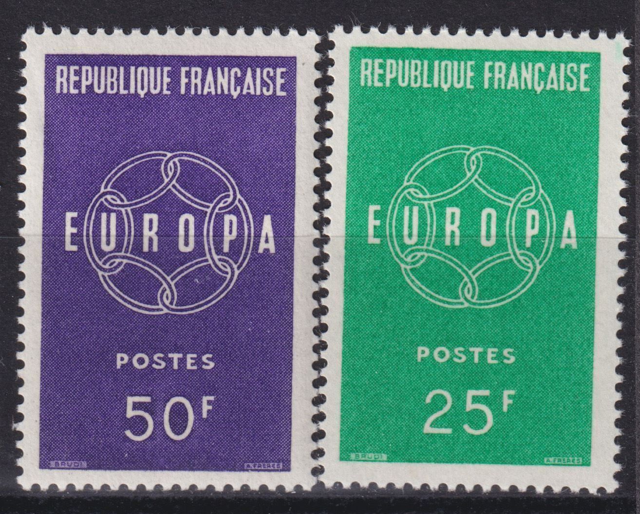 Alle Briefmarken: Frankreich, Mi 1262-1263** – Neu und originalverpackt aus Langenthal von 1195