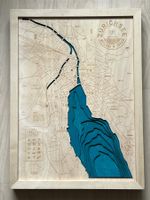 Holzbild - etwas ganz Besonderes: SWISS WOOD MAP, ZÜRICHSEE