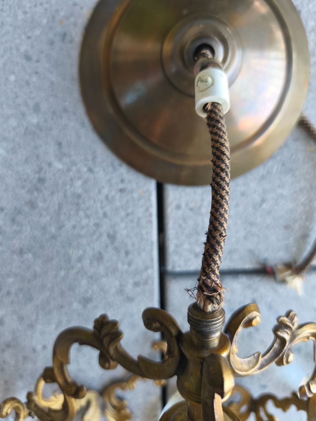 Lampadari & plafoniere: Antike Messing Kristall Lampe – Difettoso da Zürich venduto da Jul69 6