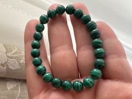 Bracelet en pierre naturelle (malachite 8mm)