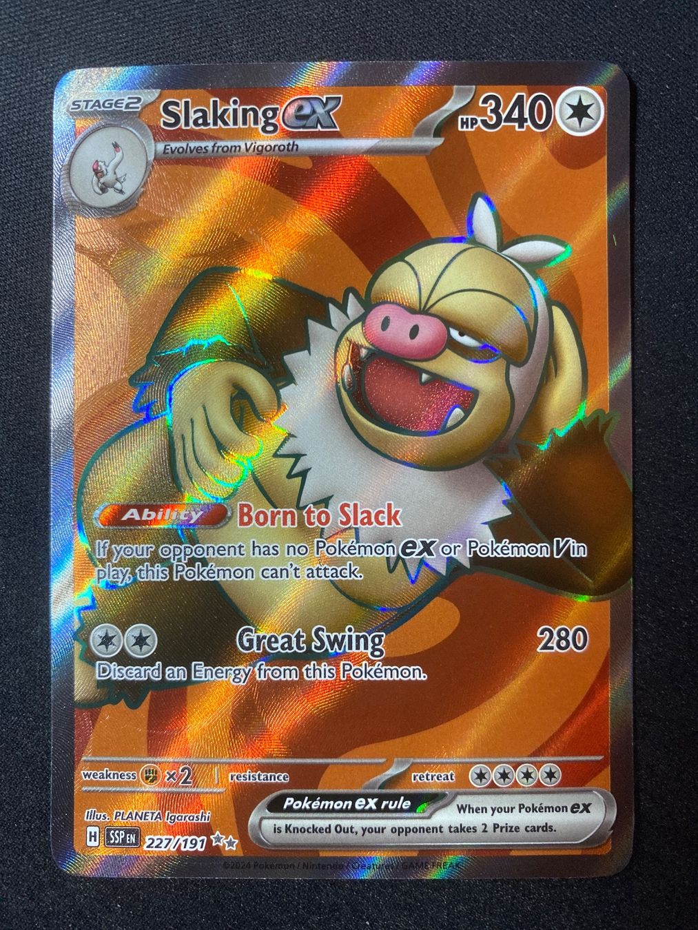 Pokémon Carte collezionabili: Slaking ex 227 - Letarking ex - Surging Sparks - EN – Nuovo (secondo la descrizione) da Hausen AG venduto da Shrade