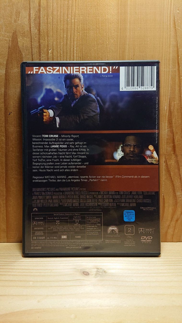 Tutti i DVDs: COLLATERAL DVD mit Tom Cruise und Jamie Foxx – Usato da Wilderswil venduto da Exebub 1