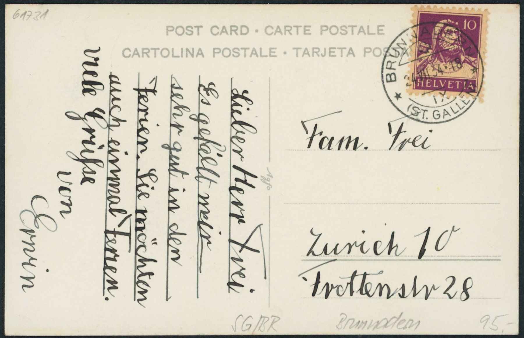 Cartoline postali: SG Brunnadern – Usato da Schindellegi venduto da masutka7 1