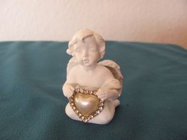 Engel Figure mit Herz und Strass guter Zustand