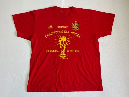 2010 Adidas T-shirt football Spain World Champion Gr:L