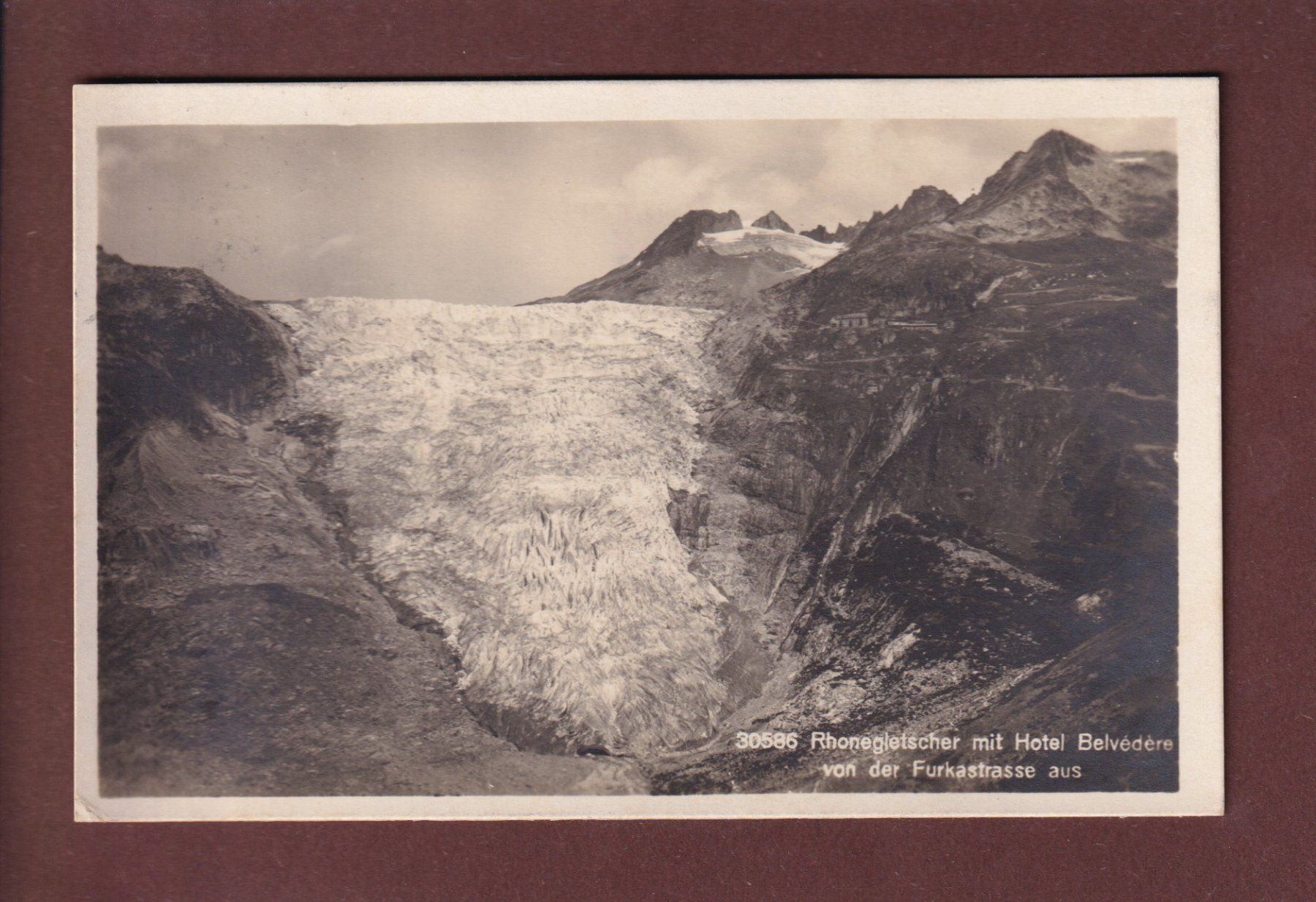 Cartoline postali: RHONEGLETSCHER - Hotel Belvédère - 1923 – Usato da Pully venduto da nicecards