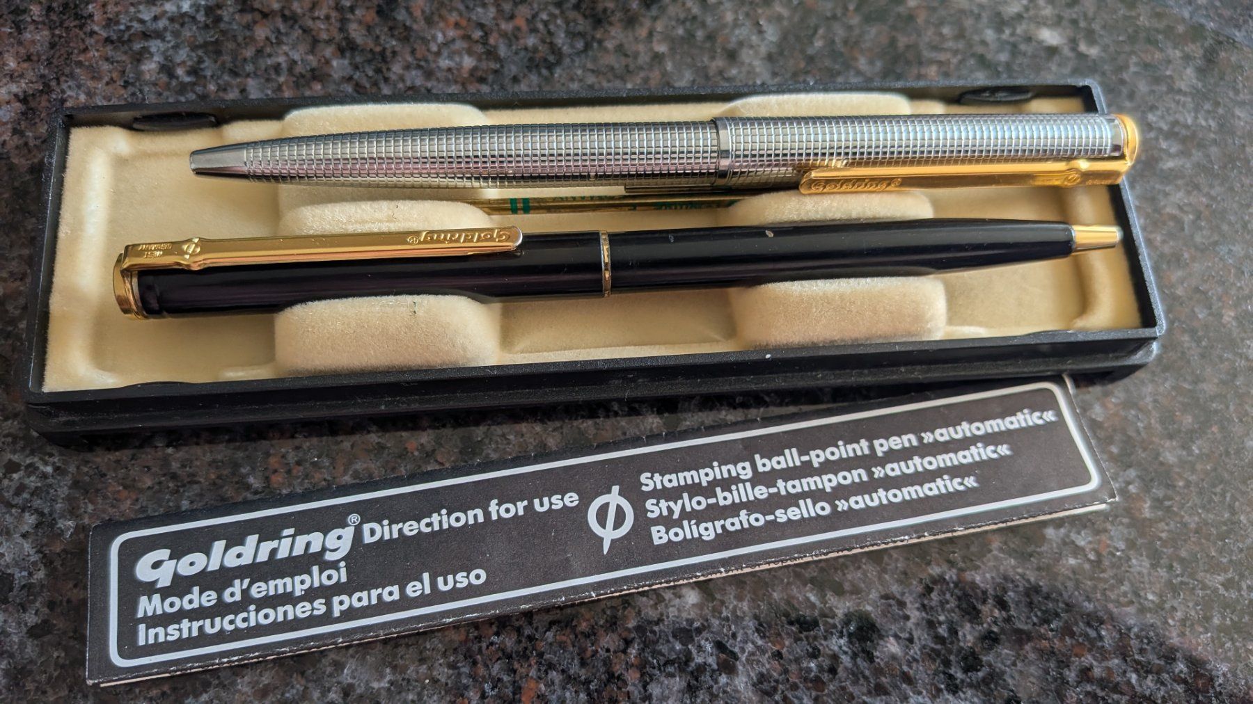 Penna & Evidenziatori: Goldring Stempelkugelschreiber Set – Usato da Bern venduto da KlickUndWeg 1