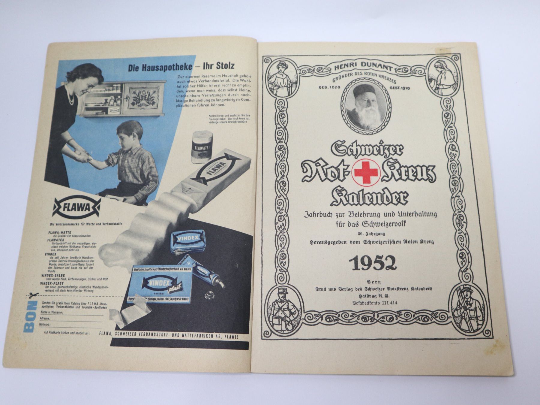 Riviste & Magazine: 1952 Schweizer Rotkreuz Kalender Heft – Usato da Eschenbach SG venduto da Astalavista 2