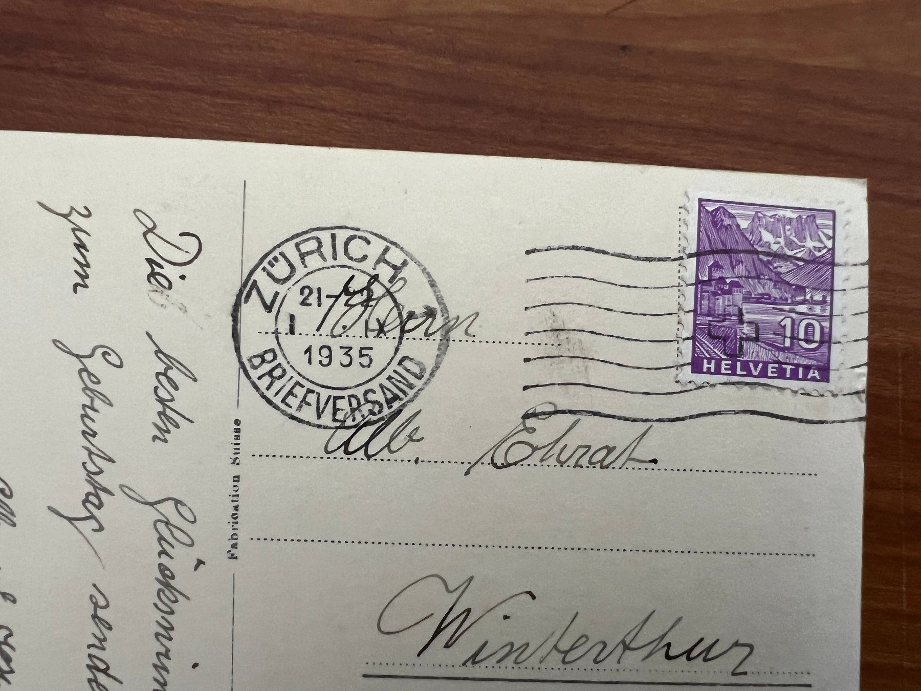 Cartoline postali: AK  1935 Forch  (G2292) – Usato da Hinwil venduto da Sidi4 1
