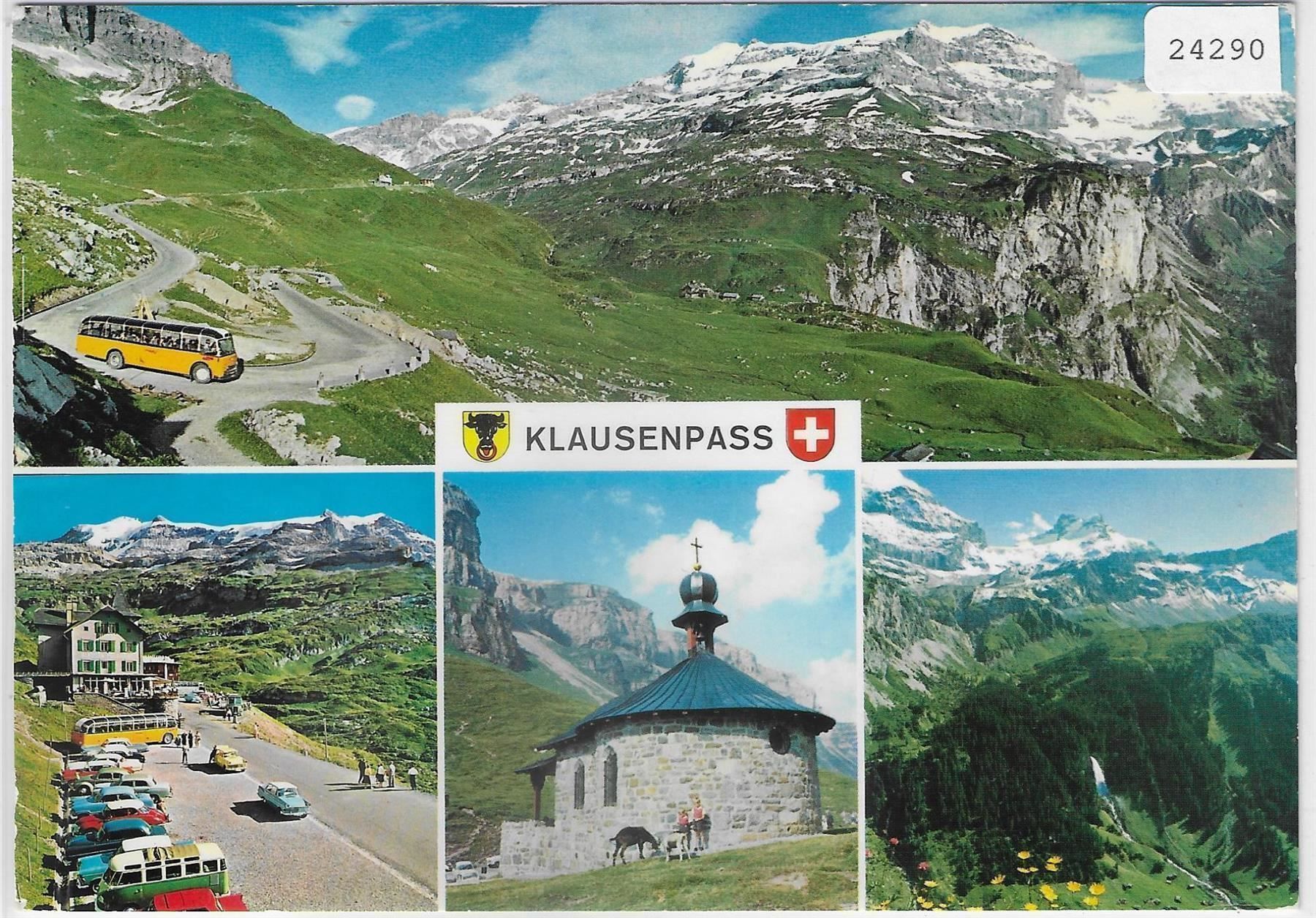 Cartes postales: Klausenpass - Multiview - Postauto – Antique à Ettingen par Kartenplanet
