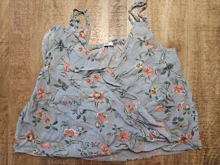 Damen Top MNG Blumenmuster blau Grösse M guter Zustand