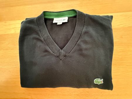 Lacoste Pullover schwarz XXL/ FR7 Classic Fit V-Ausschnitt