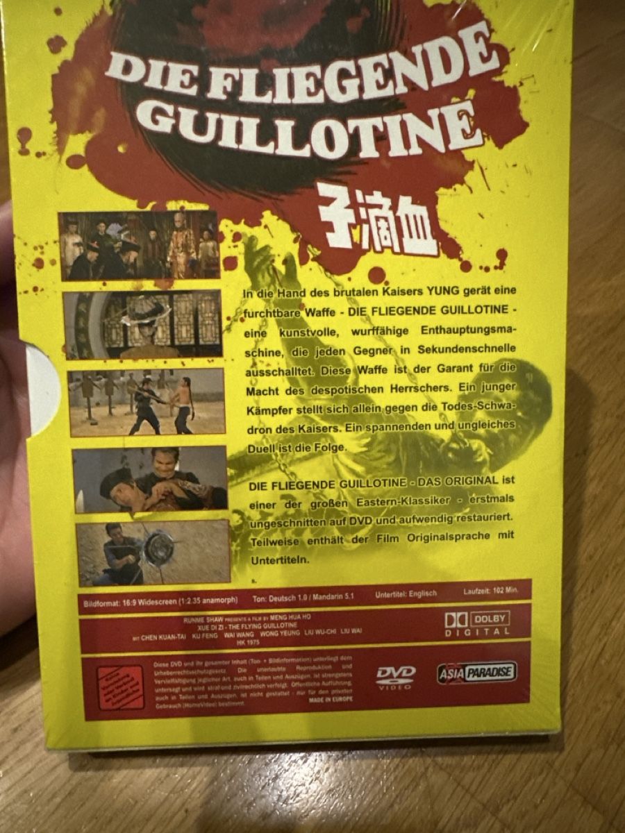 Alle DVDs: Die fliegende Guillotine, neu Uncut im Schuber – Neu und originalverpackt aus Benken ZH von Audi-erich 1