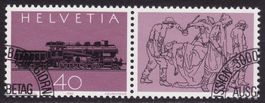 SBK-Nr. 668 mit Vignette (Gotthardbahn 1982) ET- gestempelt