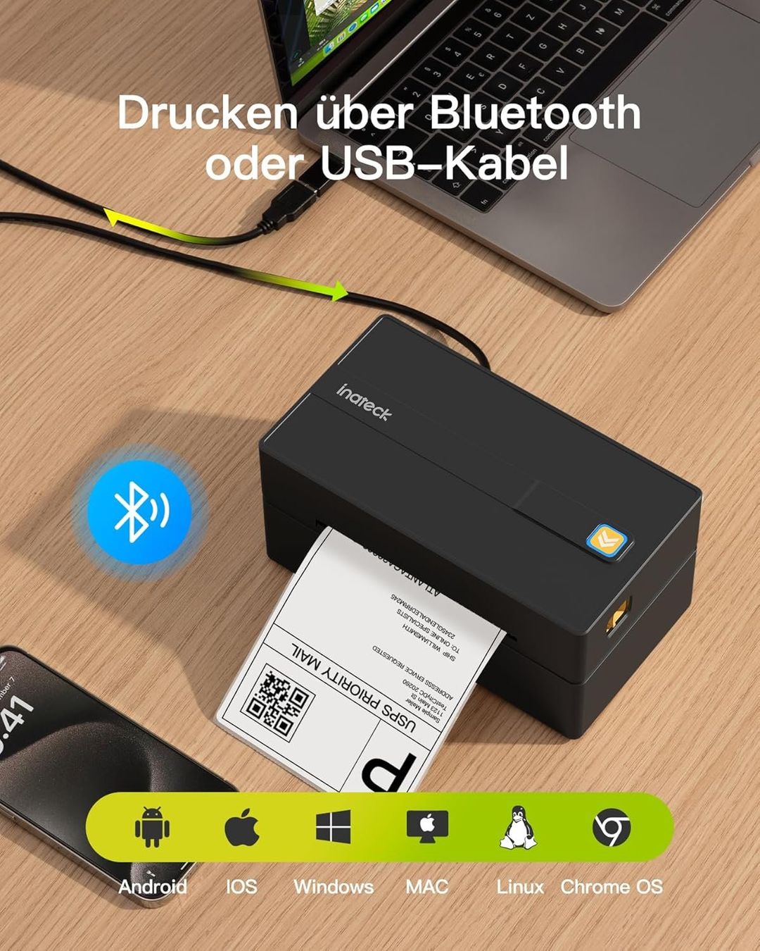 Stampanti: Thermo Etikettendrucker 4x6 Bluetooth Versand – Nuovo e nell'imballaggio originale da Suhr venduto da SchnapperCH 1