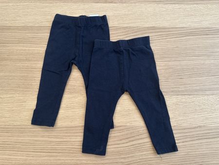 2 Leggings KIABI dunkelblau Grösse 9M / 74cm 9kg