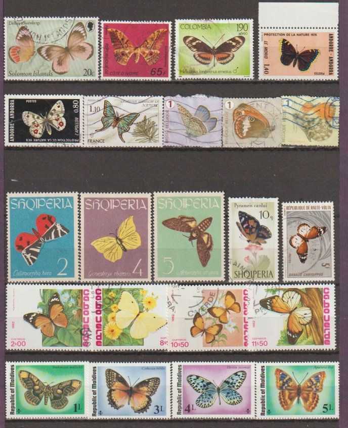 Tutti i francobolli: Timbres-poste papillons monde – Usato da Crans-Montana venduto da kira56 1