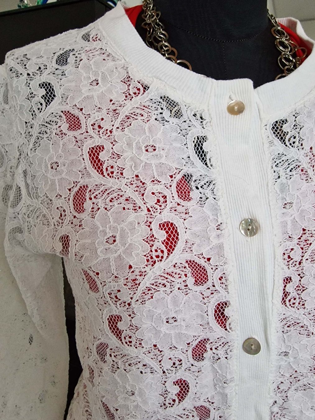 Giacche: Elegante Jacke mit Blumenmuster durchbrochen – Usato da Wil  AG venduto da Kfloh 1